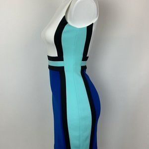 Calvin Klein Colorblocked Scuba Sheath Sleeveless Dress